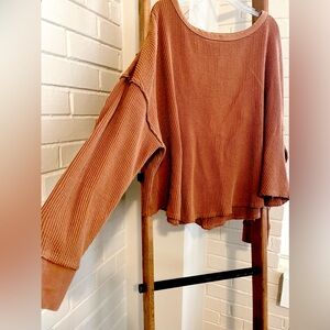 Rust Waffle Knit Thermal